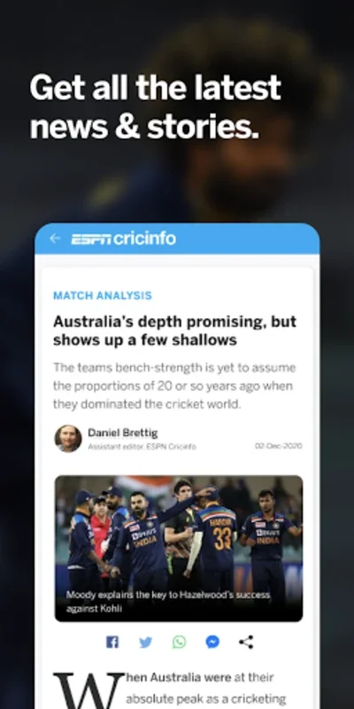 ESPNcricinfo for Android - Your Cricket Companion