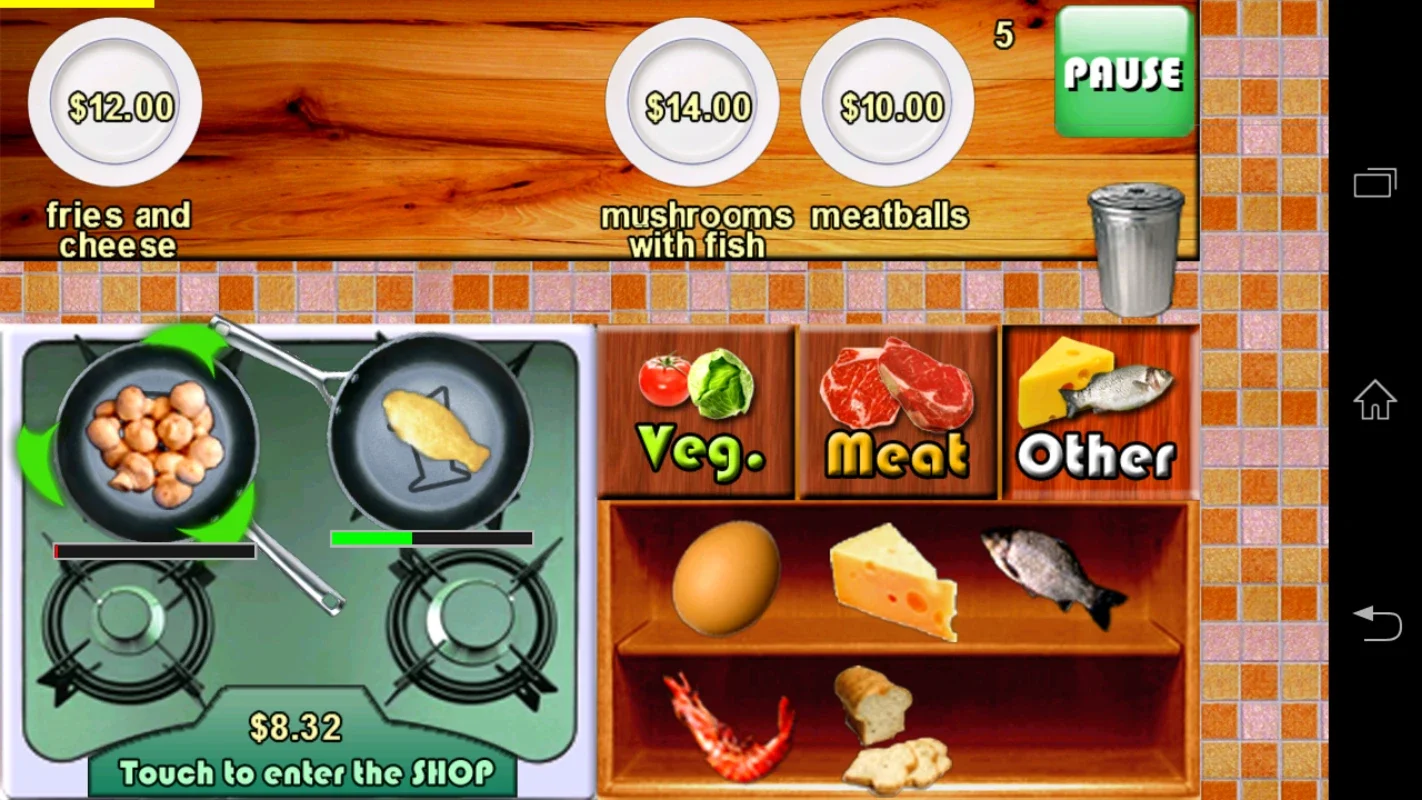 Bistro Cook for Android: Test Your Chef Skills