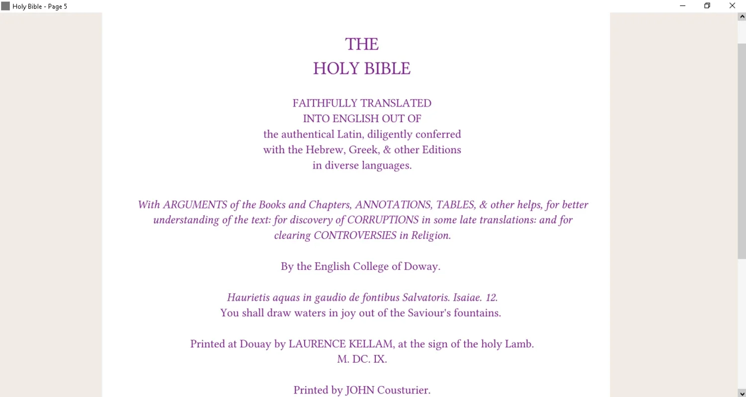 DRB1582 Catholic Bible for Windows: An Interactive Digital Bible