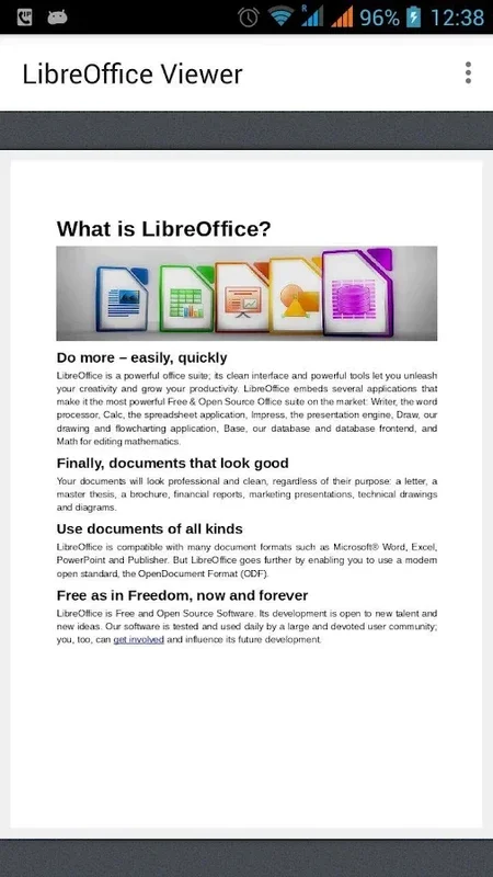 LibreOffice Viewer for Android - No Downloading Required