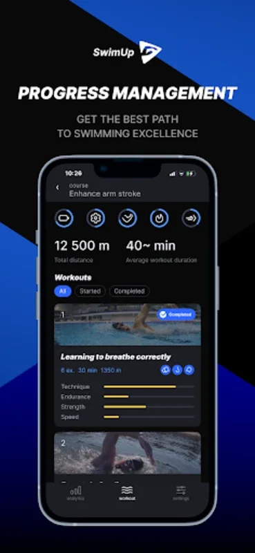 SwimUp - Swimming Training for Android: Personalized Plans