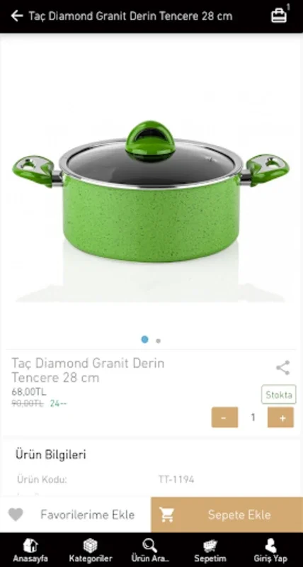 Taç Ev Alışveriş for Android - Elegant Kitchen Shopping