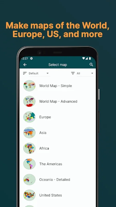 MapChart for Android - Create and Customize Maps