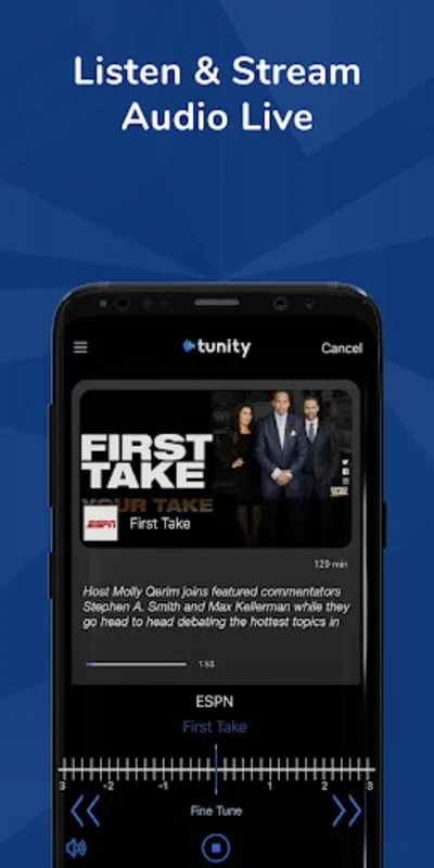 Tunity for Android: Seamless Live TV Audio Streaming