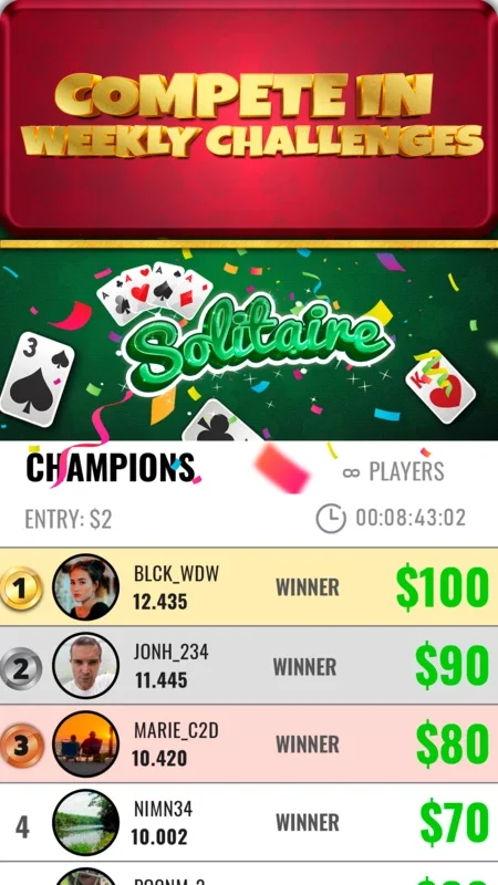 Solitaire Real Cash: Card Game for Android: Win Real Prizes Playing Solitaire