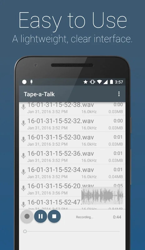 Tape-a-Talk for Android: Efficient Voice Recording