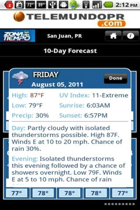 ZonaTiempo for Android: Precise Weather Insights