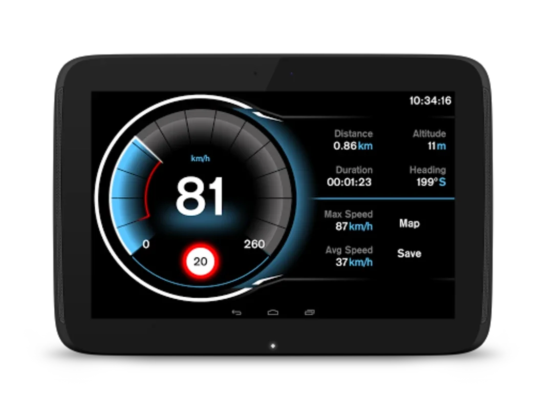 Speed View GPS Pro for Android: Track Travel Metrics