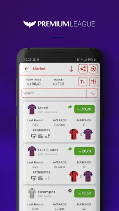 Premium League for Android - Build Your Dream Team