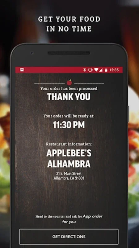 Applebees for Android - Order and Dine with Ease