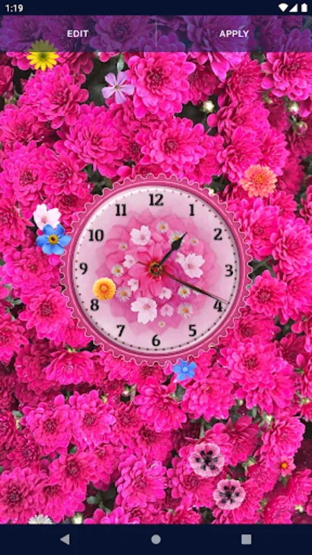 Flower Blossoms Spring Clock for Android - Visual Delight