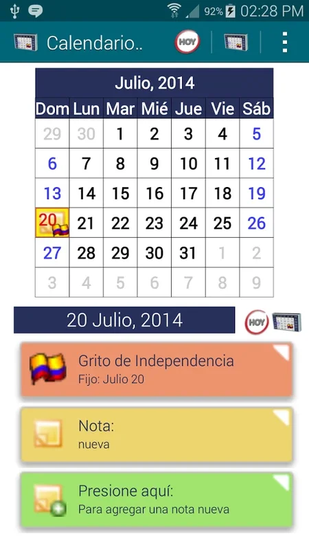 Calendario Festivos Colombia for Android - Stay Organized