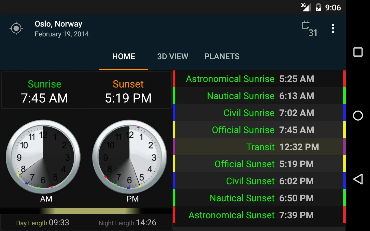 Sunrise Sunset for Android - Stay in Sync with Nature