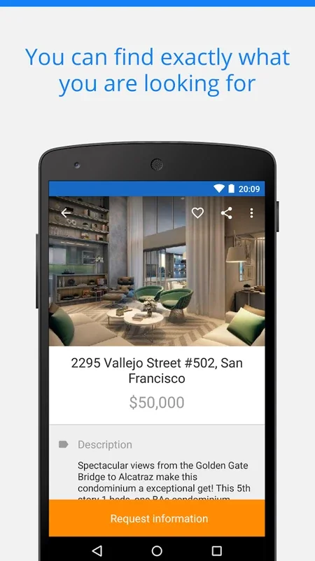 Homes for sale for Android - Streamlined Home Search