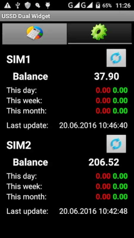 USSD Dual Widget for Android - Manage Dual-SIM Balance