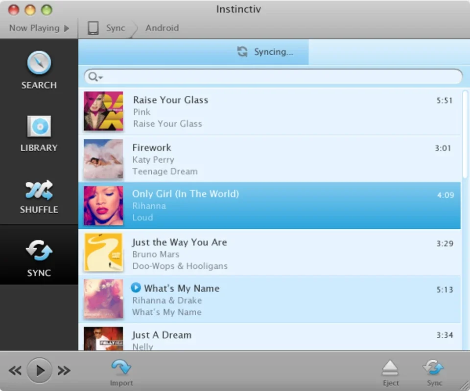 Instinctiv for Mac - Sync Music Easily