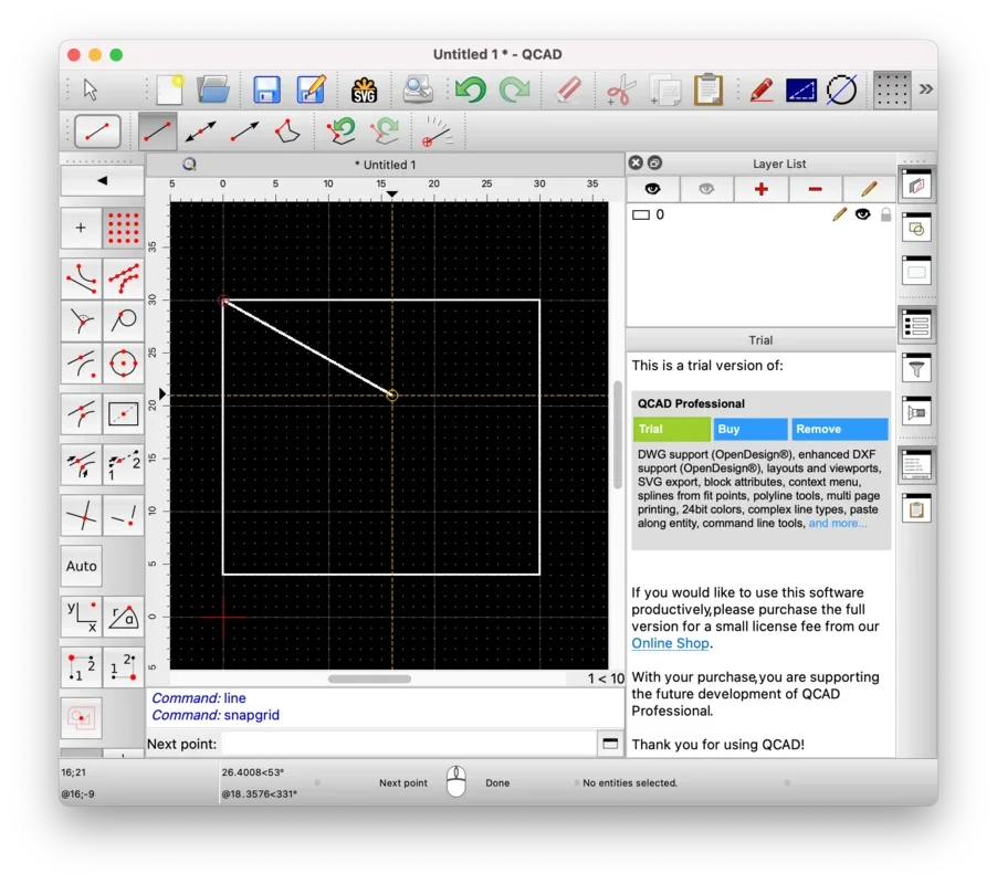 QCAD for Mac - Powerful CAD Software