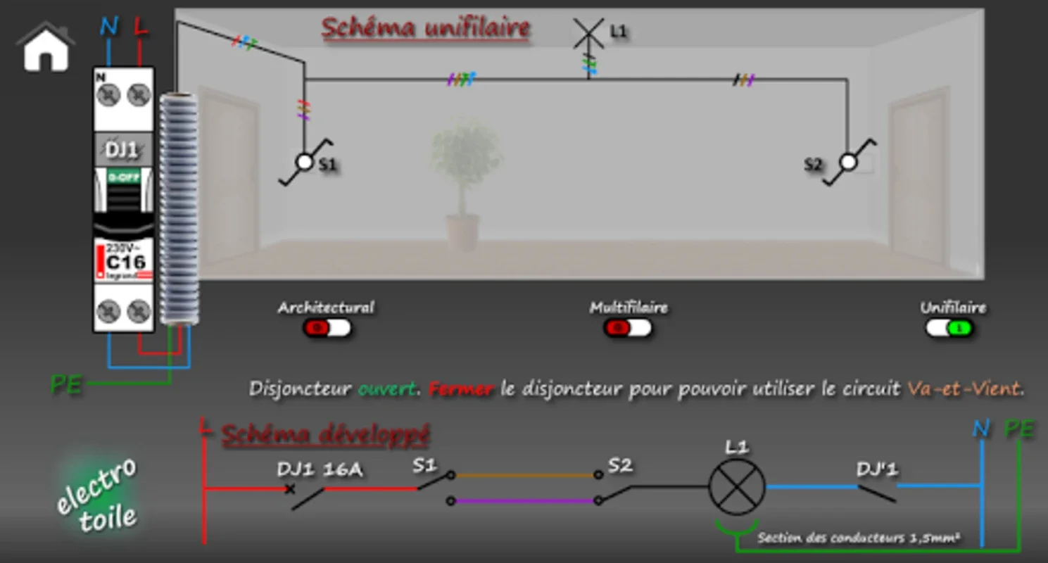 Va-et-vient for Android: Master Lighting Circuits