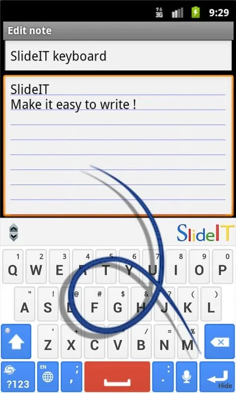 SlideIT Google Skin for Android - Stylish Typing Enhancement