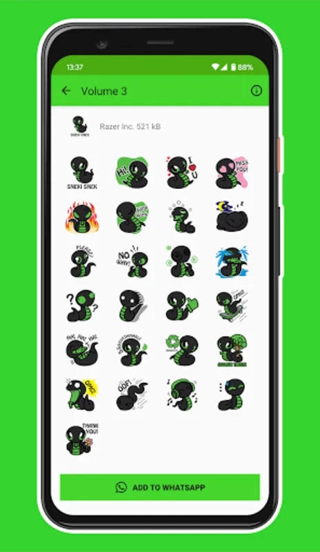 Razer Stickers for Android - No Downloading Needed, Just Enjoy