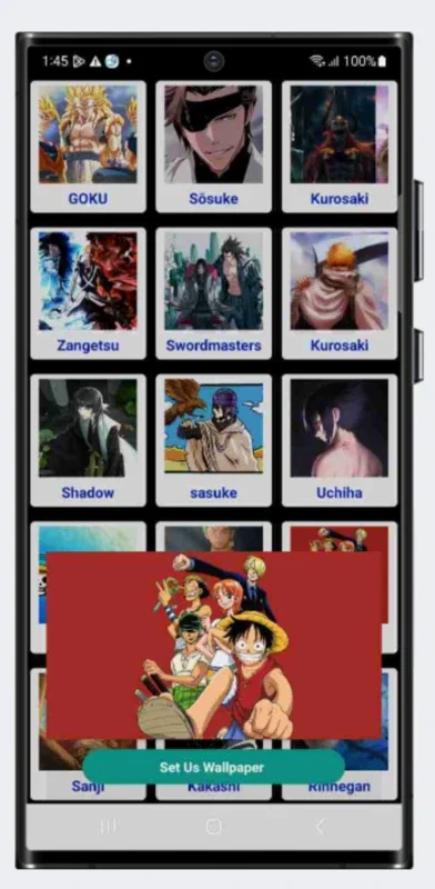 Rayo Apk for Android: Anime - themed Wallpapers