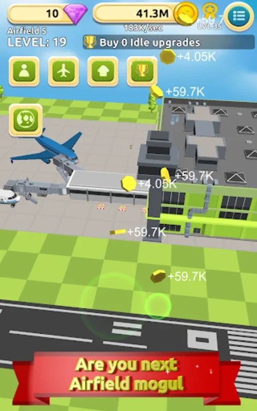 Airfield Tycoon Clicker Game for Android - Build Your Airport Empire