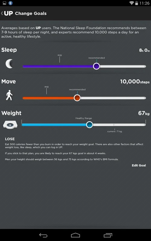 UP by Jawbone: Comprehensive Health and Fitness Tracking for Android