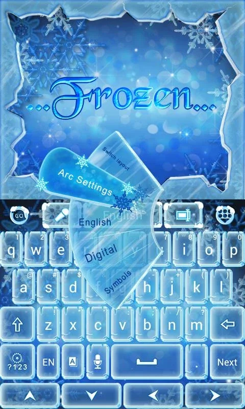 Frozen GO Keyboard Theme for Android - Add a Wintery Touch