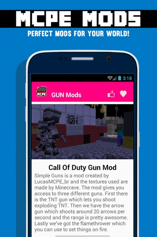 GUN MOD MCPE for Android - Transform Your Minecraft Experience