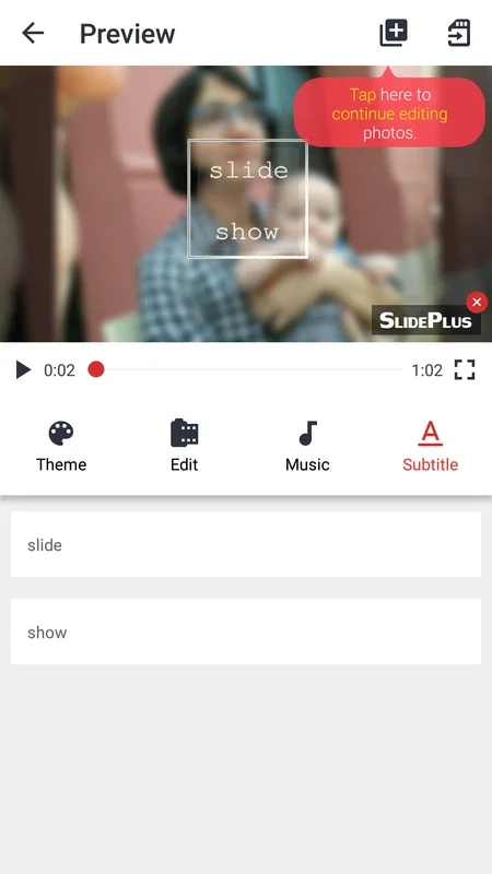 SlidePlus for Android - Transform Photos into Videos