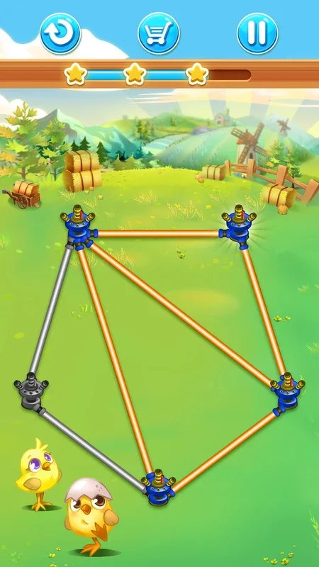 Happy Farm 1 line only for Android - Engaging Puzzle Game