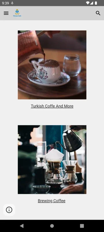 Wanas Café for Android - A Unique Café Experience