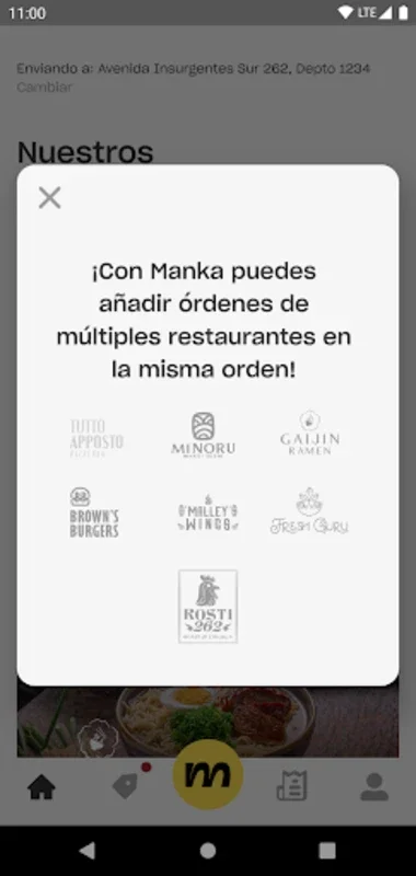 Manka for Android - Order Diverse Gourmet Meals