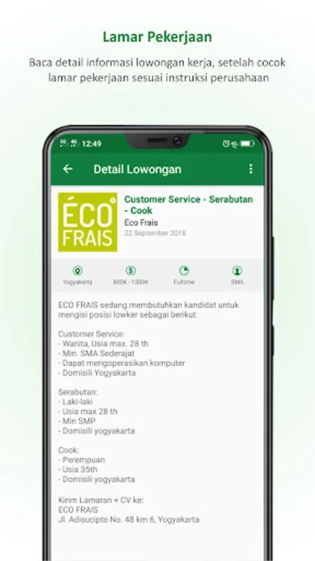 Jogjalowker - Portal Lowongan for Android: Connecting Job Seekers and Employers