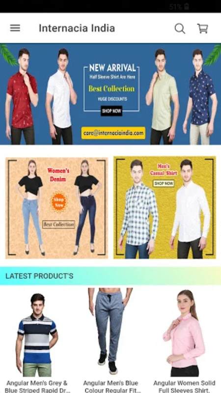 Internacia India for Android - Trendy Shopping & Rewards