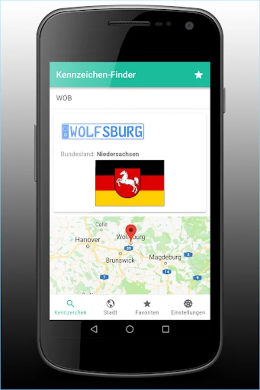 Kennzeichen-Finder mit Karte for Android - Identify License Plate Origins