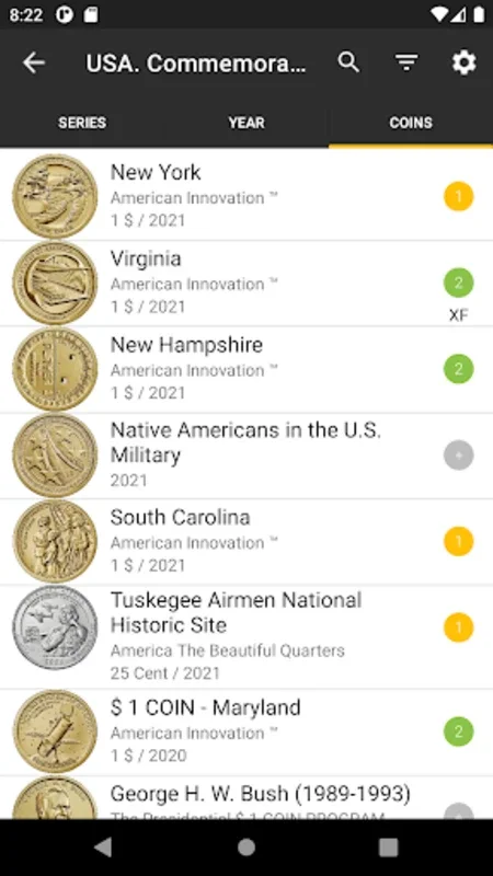 My Coins for Android - Coin Collector's App