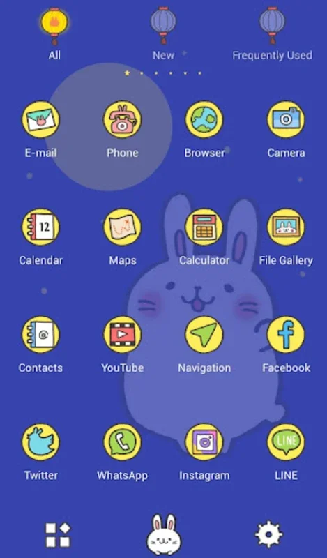 Moon Rabbit Theme for Android: Aesthetic Appeal