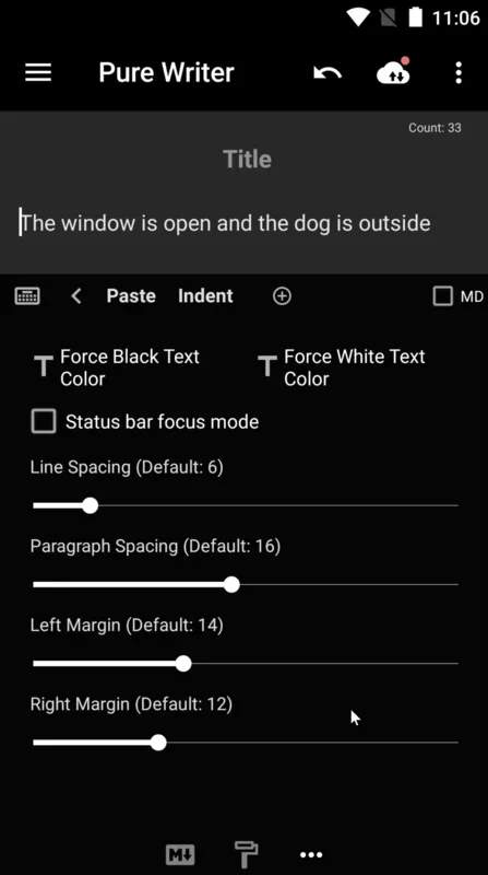 Pure Writer for Android - The Minimalist Text Editor