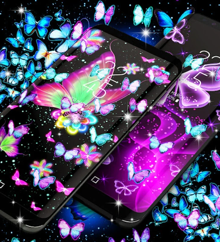 Neon butterfly glow wallpapers for Android - Vivid Neon Animations on Your Device