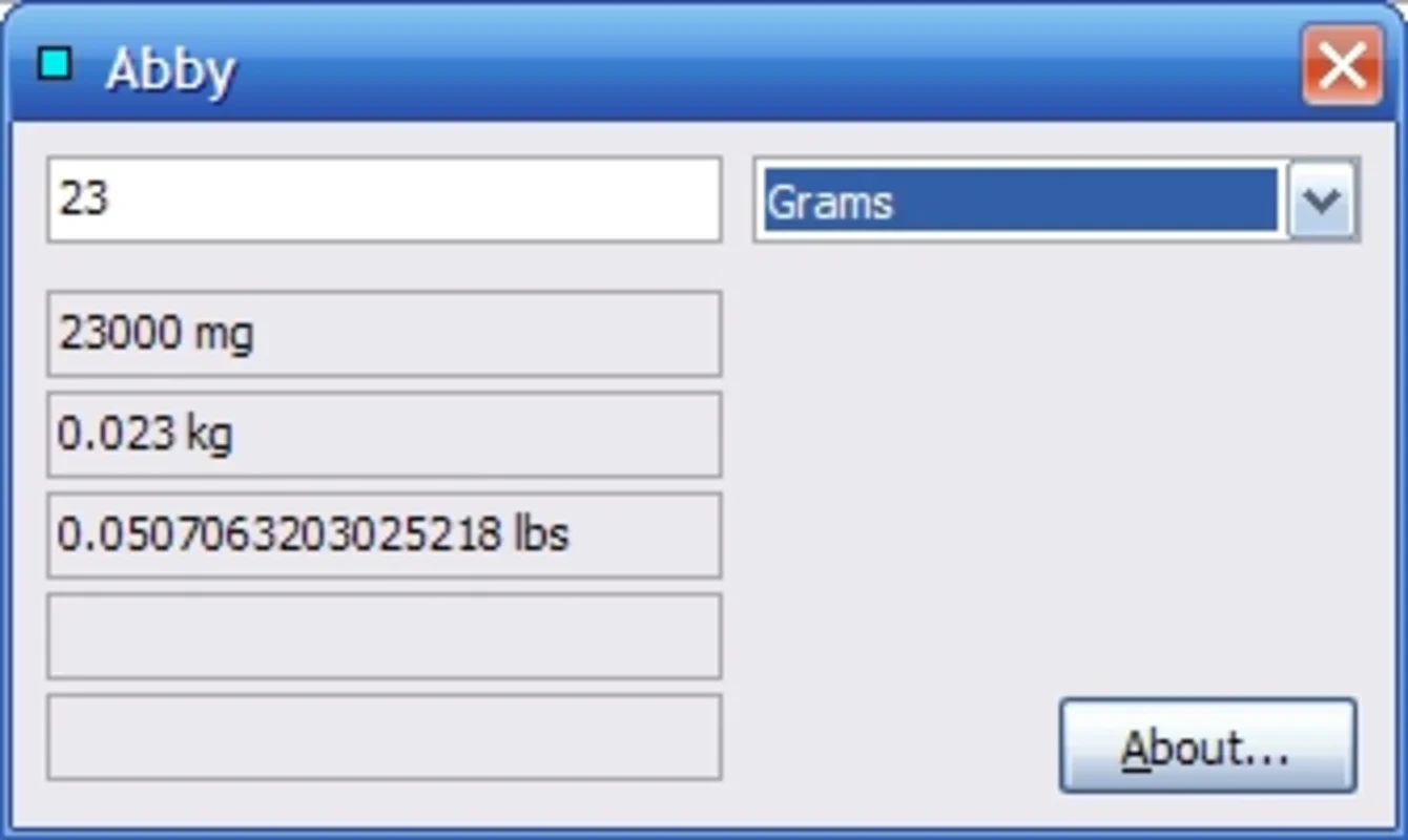 Abby for Windows - Quick Unit Conversion Tool