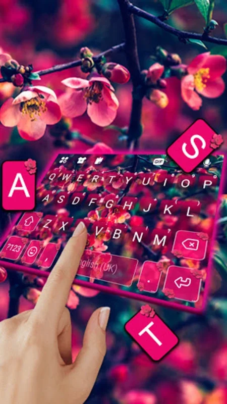 Red Flowers Theme for Android - Customize Your Keyboard