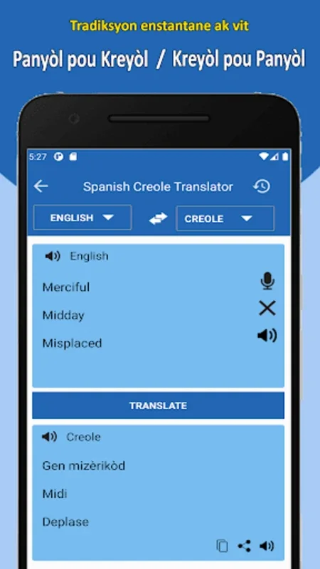 Traduction Creole Espagnol for Android: Efficient Spanish - Creole Translation