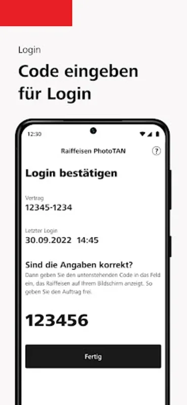 PhotoTAN for Android - Secure Raiffeisen E-Banking