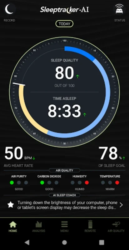 Tempur-Pedic® Sleeptracker-AI® for Android - Sleep Optimization with AI