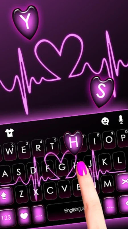 Pink RGB Heart Keyboard for Android - Elevate Your Typing