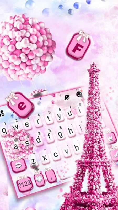 Romantic Paris Tower Theme for Android - Stylish Keyboard