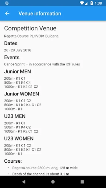 CanoeInfoApp for Android: Track Canoe Events in Real-Time