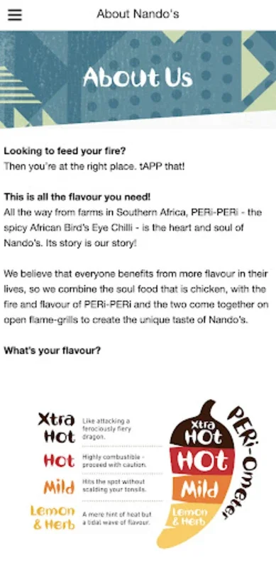 NandosZambia for Android - Order PERi-PERi Chicken Anytime