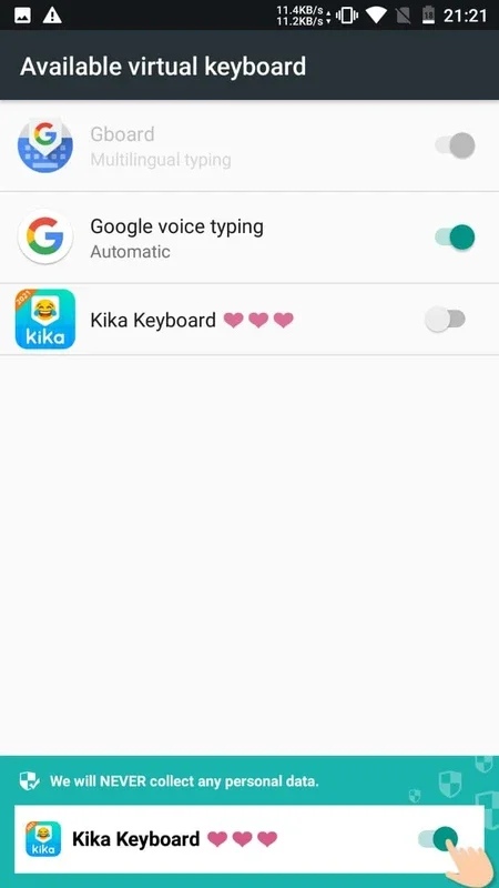 Kika Keyboard for Android - Customize Your Keyboard with Cute Designs